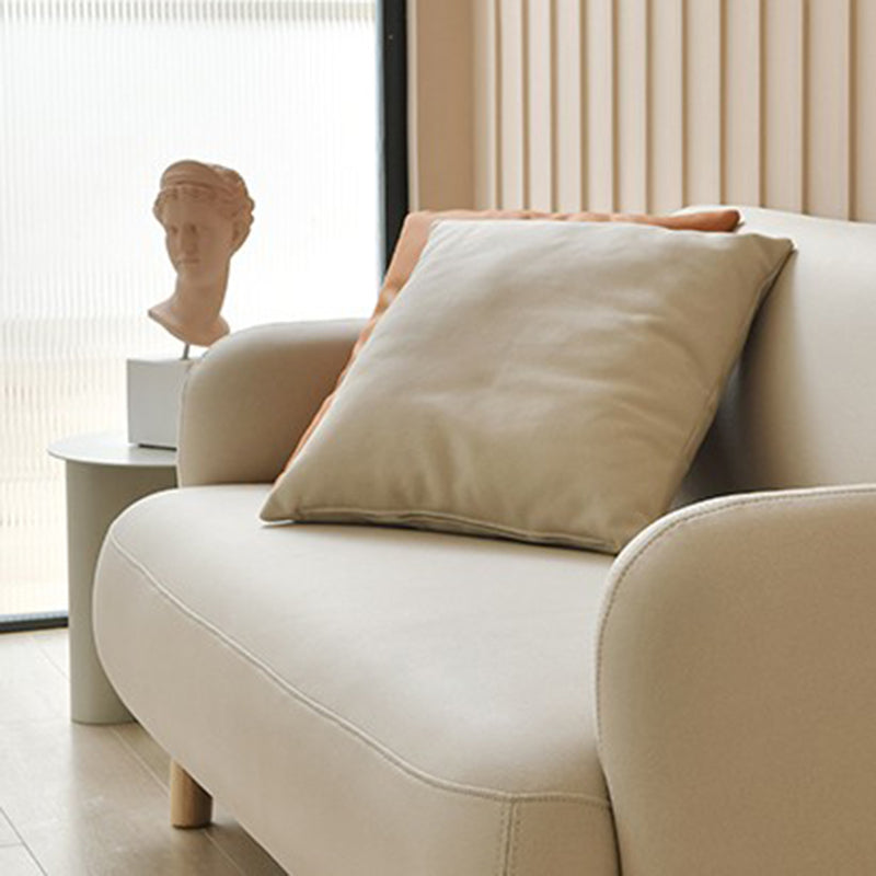 Sofá estándar contemporáneo de cuero sintético resistente a las manchas para sala de estar