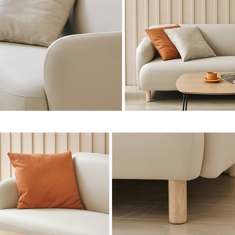 Sofá estándar contemporáneo de cuero sintético resistente a las manchas para sala de estar