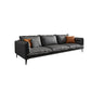 Standard Contemporary Square Arm Stain Resistant Settee Couch with Pillows 87"L x 34"W x 29"H Spring&Latex Clearhalo 'furn' 'furn_sofas' 'Furniture' 'Living Room Furniture' 'Sofa' 'sofas' 5484233