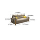 Cama de sofá de brazo acampanado de mezcla de algodón contemporánea con almohadas