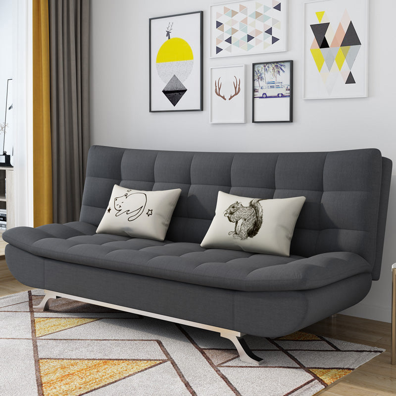 Convertibile divano di divano di divano in cotone a bracciale senza braccio contemporaneo
