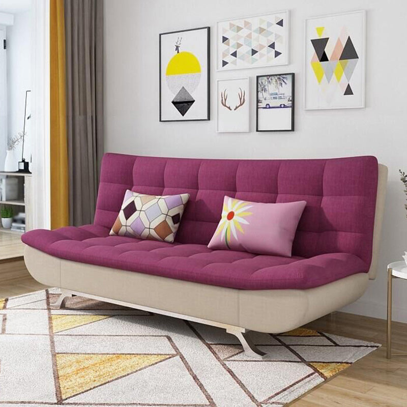 Convertibile divano di divano di divano in cotone a bracciale senza braccio contemporaneo