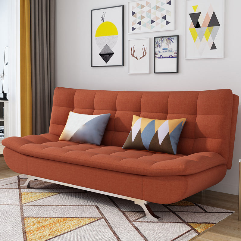 Convertibile divano di divano di divano in cotone a bracciale senza braccio contemporaneo