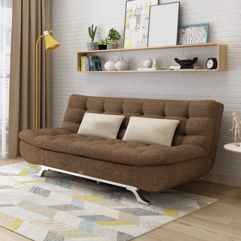 Convertibile divano di divano di divano in cotone a bracciale senza braccio contemporaneo