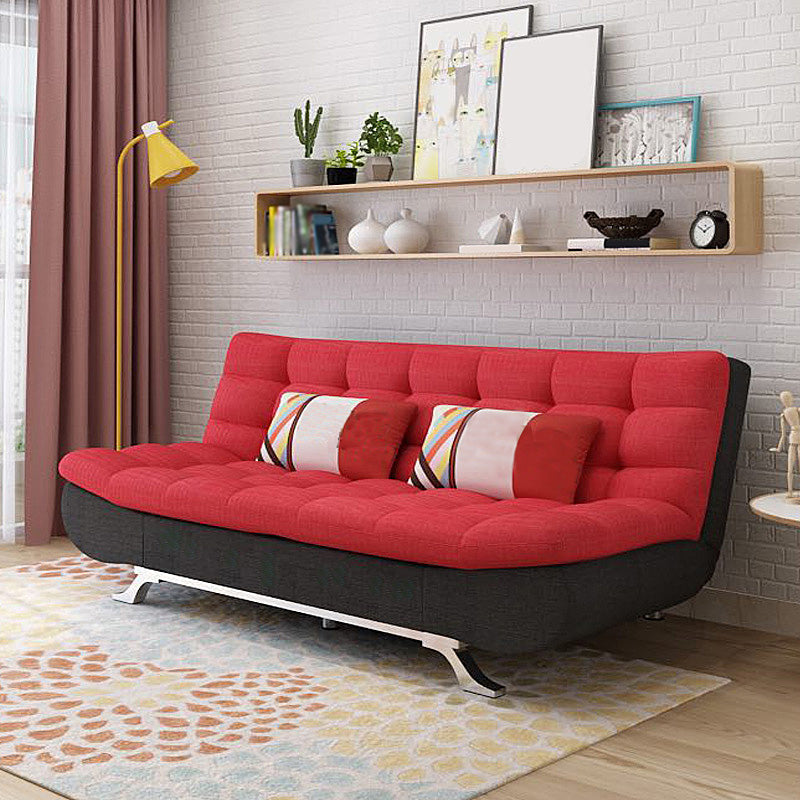 Convertibile divano di divano di divano in cotone a bracciale senza braccio contemporaneo