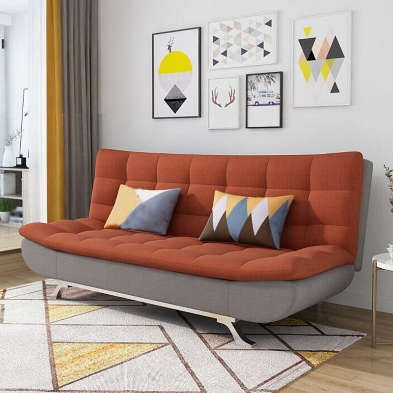 Convertibile divano di divano di divano in cotone a bracciale senza braccio contemporaneo