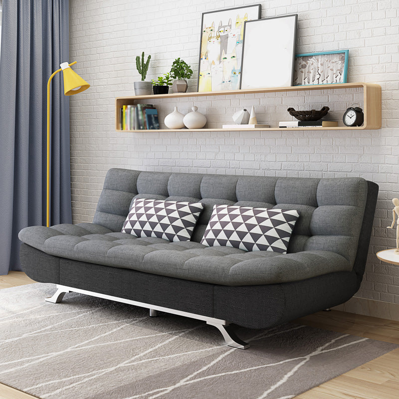 Convertibile divano di divano di divano in cotone a bracciale senza braccio contemporaneo