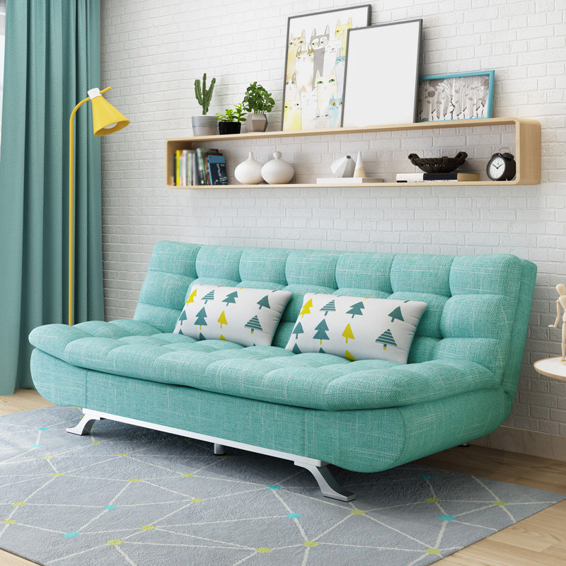 Convertibile divano di divano di divano in cotone a bracciale senza braccio contemporaneo