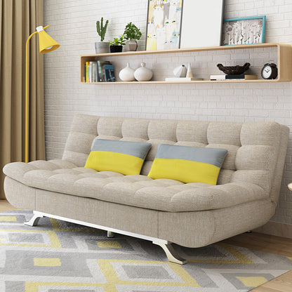 Convertibile divano di divano di divano in cotone a bracciale senza braccio contemporaneo