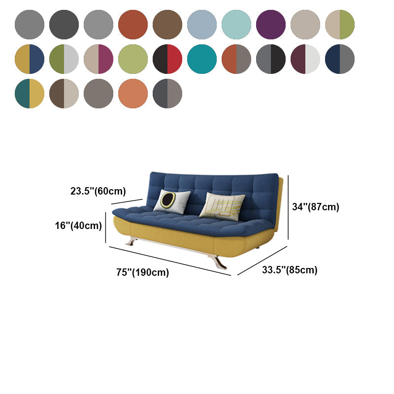 Convertibile divano di divano di divano in cotone a bracciale senza braccio contemporaneo