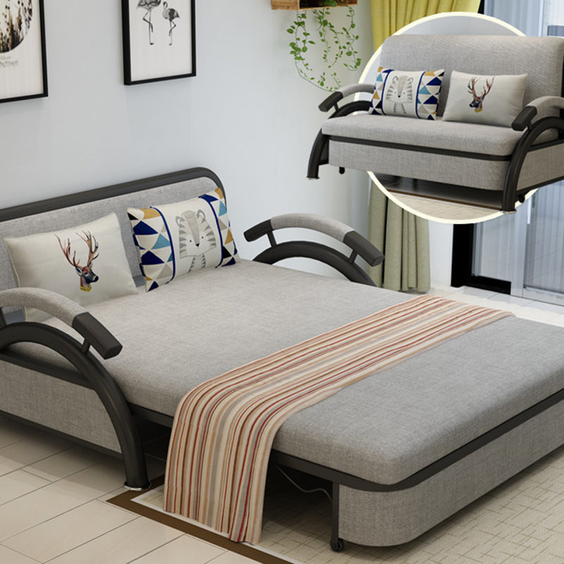 Canapé de bras carré de linge contemporain gris canapé lavable standard pour le salon