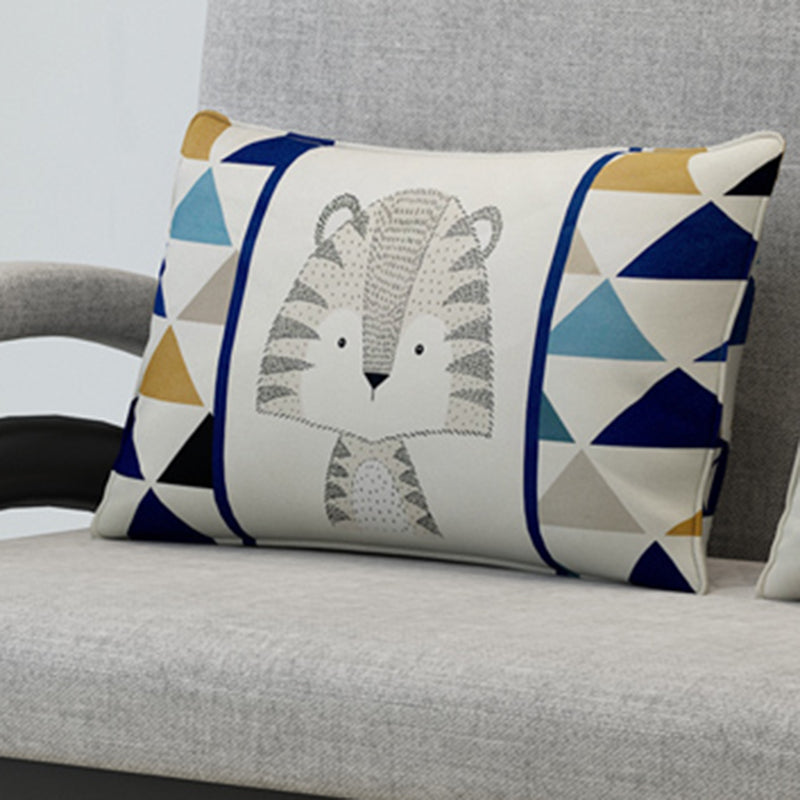 Canapé de bras carré de linge contemporain gris canapé lavable standard pour le salon