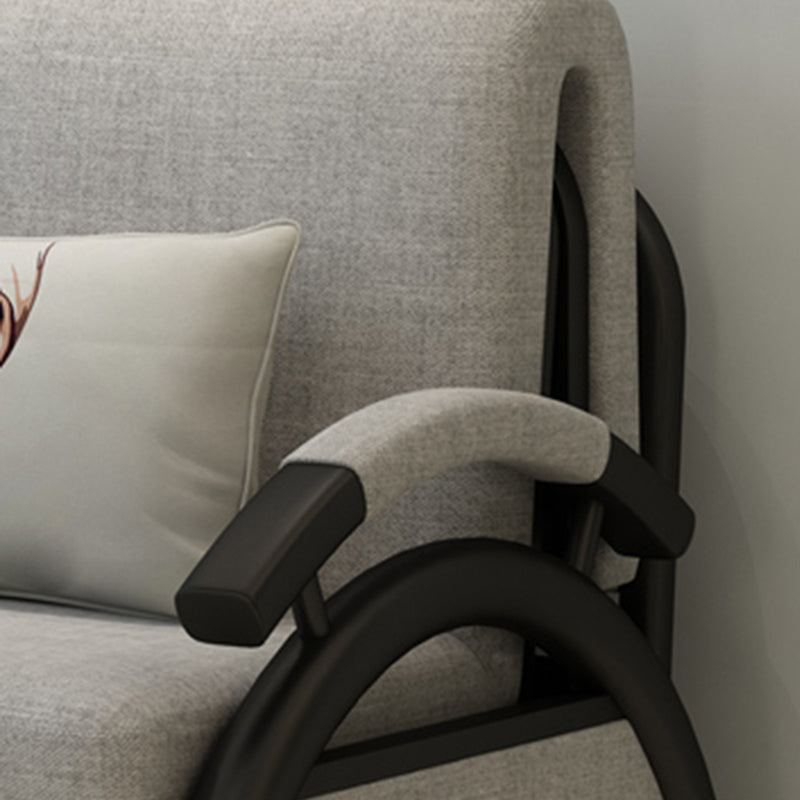Canapé de bras carré de linge contemporain gris canapé lavable standard pour le salon