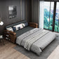 Grey Contemporary Linen Square Arm Sofa Bed Standard Sofa for Living Room Clearhalo 'furn' 'furn_sofas' 'Furniture' 'Living Room Furniture' 'Sofa' 'sofas' 5484347