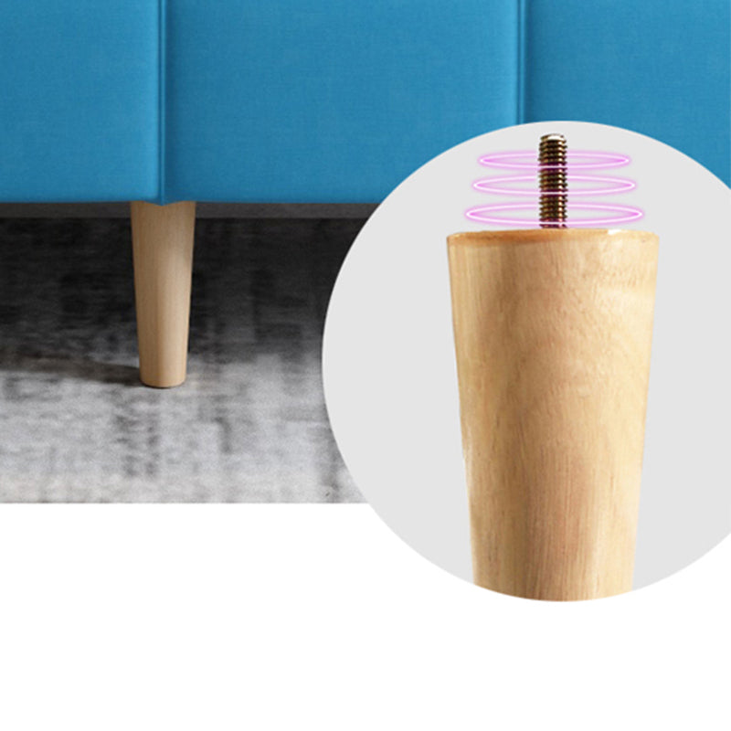 Linnen eigentijdse vierkante armbank converteerbare bank met koekje terug voor woonkamer