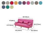 Washable Linen Contemporary Armless Sofa Convertible Sofa for Living Room