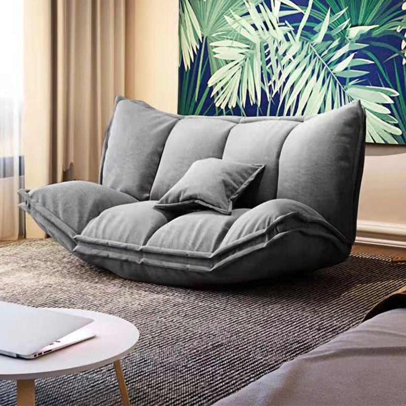 リネンコンテンポラリーアームレスソファコンバーチブルソファ、62.99 "L x 19.68" w x 19.68 "H