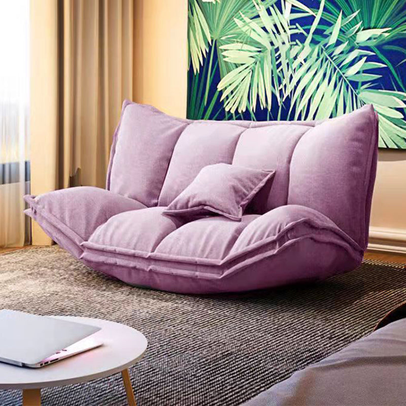 リネンコンテンポラリーアームレスソファコンバーチブルソファ、62.99 "L x 19.68" w x 19.68 "H