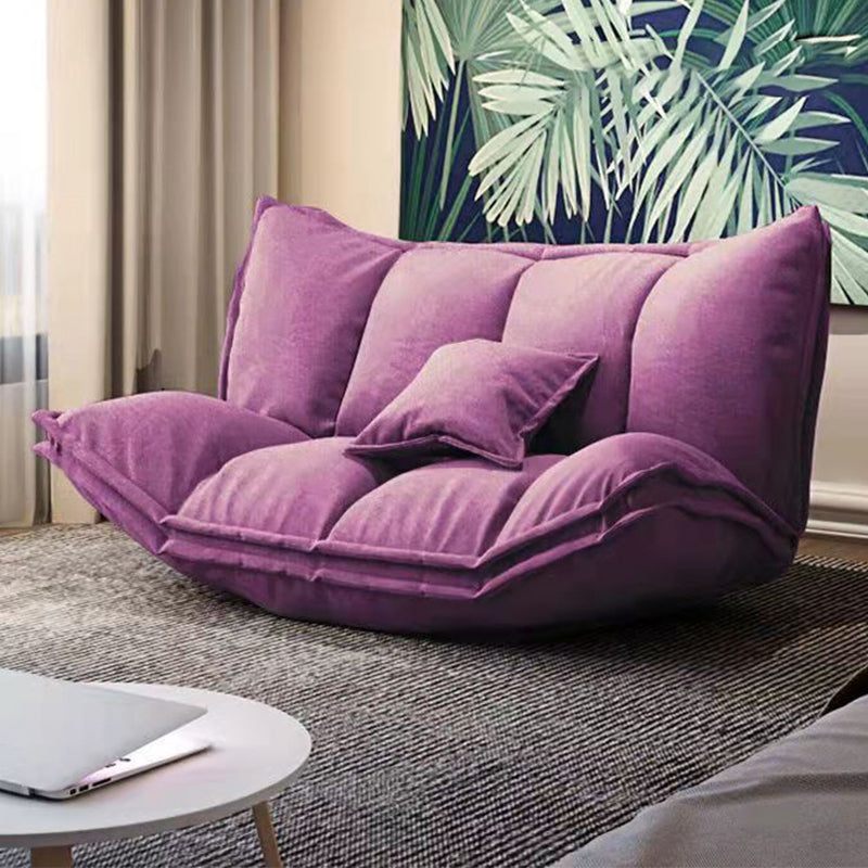 リネンコンテンポラリーアームレスソファコンバーチブルソファ、62.99 "L x 19.68" w x 19.68 "H