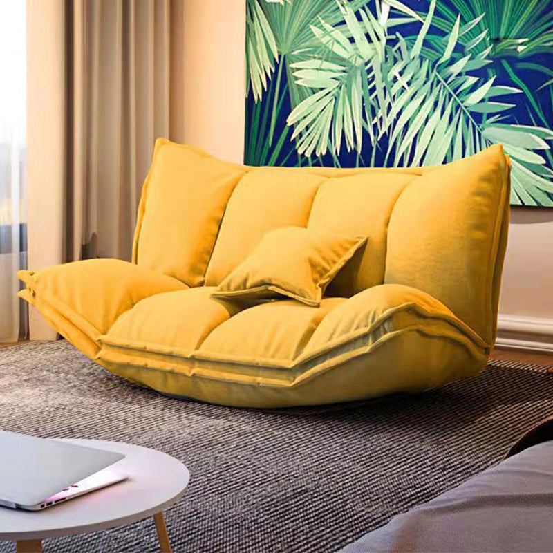 リネンコンテンポラリーアームレスソファコンバーチブルソファ、62.99 "L x 19.68" w x 19.68 "H