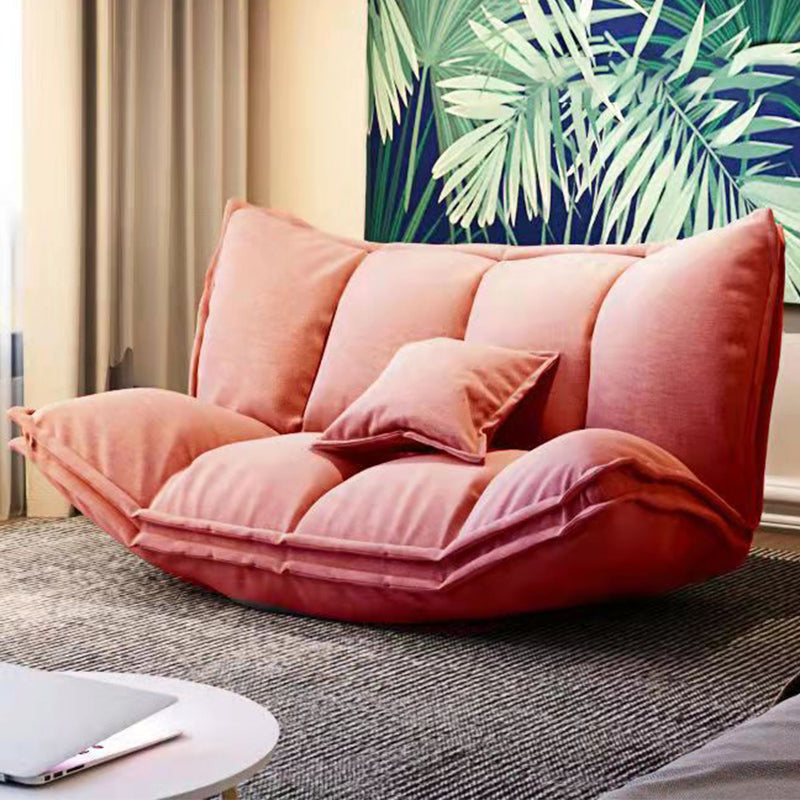 リネンコンテンポラリーアームレスソファコンバーチブルソファ、62.99 "L x 19.68" w x 19.68 "H