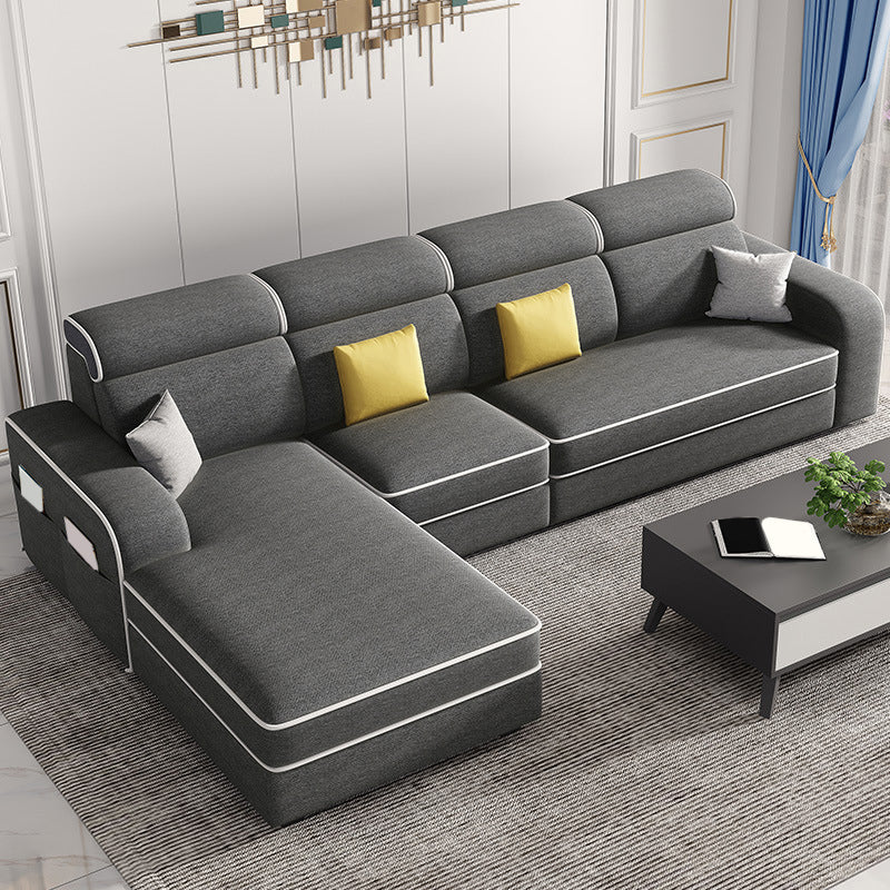 Nordic Style Sofa Bed Fabric Material Multicolor Choice of Latex/sponge Seat Padding Sofa