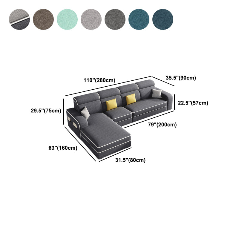 Nordic Style Sofa Bed Fabric Material Multicolor Choice of Latex/sponge Seat Padding Sofa