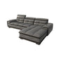 Modern Sofa Bed Leather Upholstered Grey Latex/sponge Upholstered Solid Wood Frame Sofa
