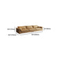 Nordic Pillow Top Arm Sofa & Chaise Faux Leather Sofa with Pillows