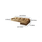 Nordic Pillow Top Arm Sofa & Chaise Faux Leather Sofa with Pillows
