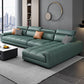 Modern 39.3"H Faux Leather Pillow Top Arm Sofa & Chaise for Living Room Green Right Clearhalo 'furn' 'furn_sectionals' 'Furniture' 'Living Room Furniture' 'Sectionals' 5484631