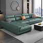 Modern 39.3"H Faux Leather Pillow Top Arm Sofa & Chaise for Living Room Green Left Clearhalo 'furn' 'furn_sectionals' 'Furniture' 'Living Room Furniture' 'Sectionals' 5484632