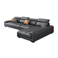 Modern 39.3"H Faux Leather Pillow Top Arm Sofa & Chaise for Living Room Clearhalo 'furn' 'furn_sectionals' 'Furniture' 'Living Room Furniture' 'Sectionals' 5484636