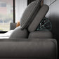 Contemporary Pillow Top Arm Sofa & Chaise Sewn Pillow Back Sofa
