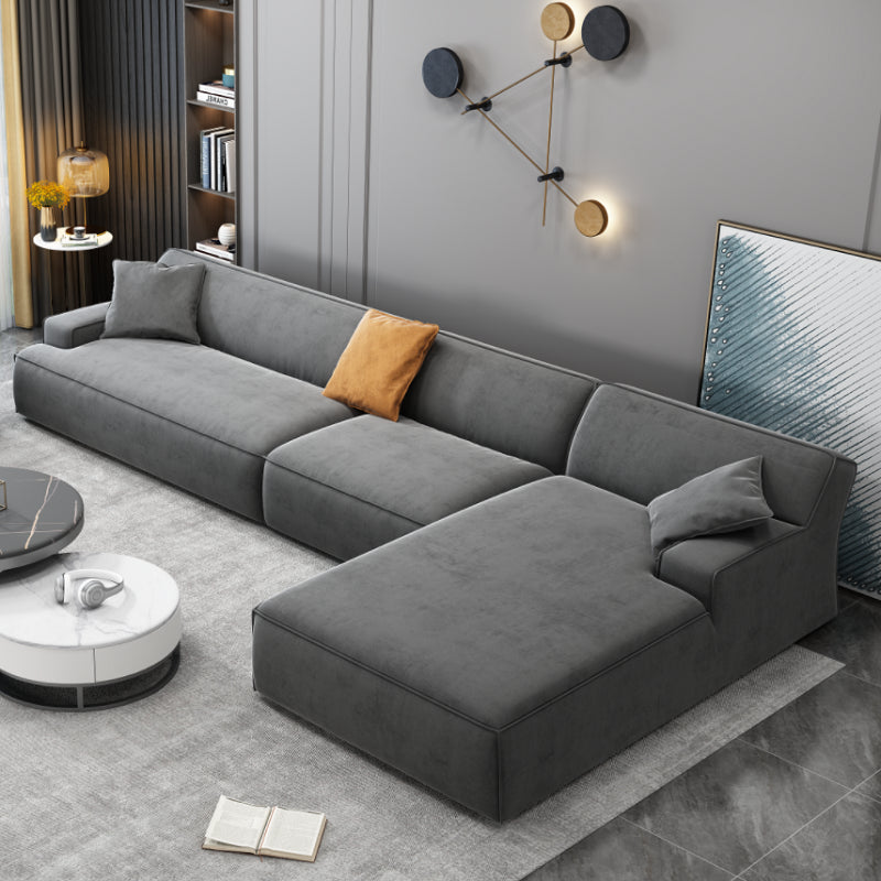 Divano moderno di divano in cotone e cuscini per braccio incassati per soggiorno per soggiorno