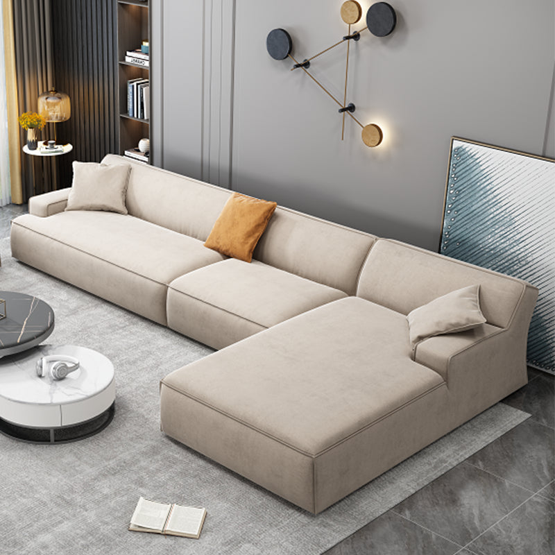 Divano moderno di divano in cotone e cuscini per braccio incassati per soggiorno per soggiorno