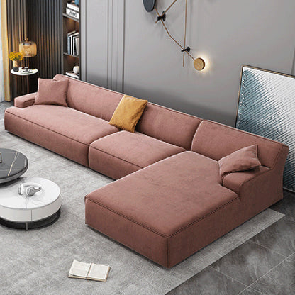 Divano moderno di divano in cotone e cuscini per braccio incassati per soggiorno per soggiorno