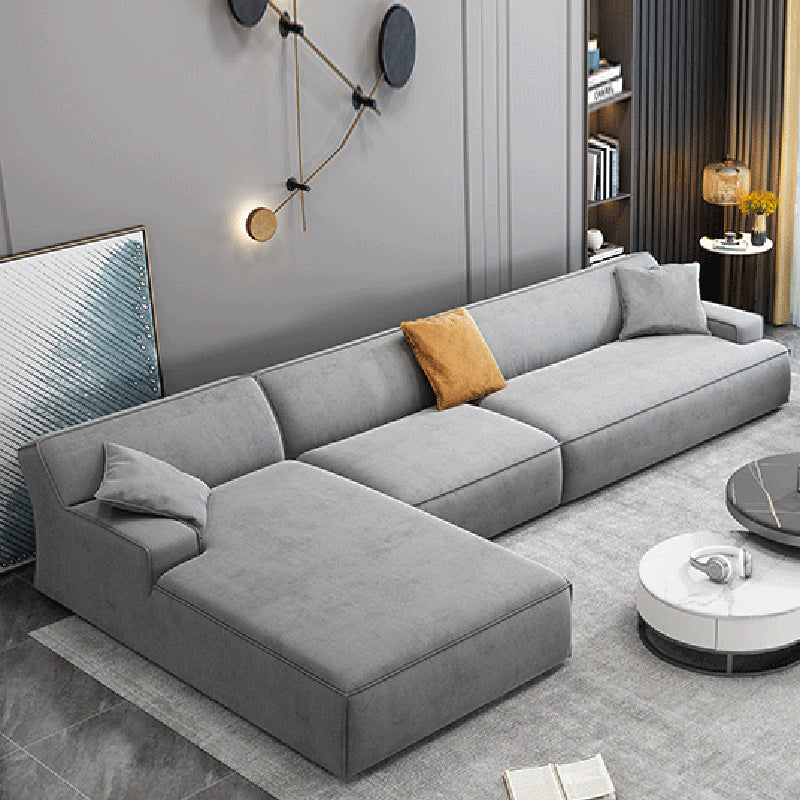 Divano moderno di divano in cotone e cuscini per braccio incassati per soggiorno per soggiorno