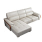 Nordic Style Sofa Bed Leather in Beige/grey/beige Cushioned Back Sofa