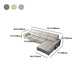 Nordic Style Sofa Bed Leather in Beige/grey/beige Cushioned Back Sofa
