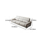 Nordic Style Sofa Bed Leather in Beige/grey/beige Cushioned Back Sofa
