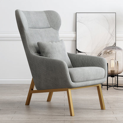 Chaise en cuir fausse25,5 "L x37,4" W x 37,7 "H Armes incluses pour chambre à coucher