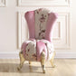 18.11"L x 18.11"W x 38.19"H Velvet Pillow Back Armless Chair Pink Clearhalo 'Accent Chairs' 'accent_chairs' 'Chairs & Seating' 'furn' 'furn_accent_chairs' 'Furniture' 'Living Room Furniture' 5484775
