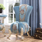 18.11"L x 18.11"W x 38.19"H Velvet Pillow Back Armless Chair Blue Clearhalo 'Accent Chairs' 'accent_chairs' 'Chairs & Seating' 'furn' 'furn_accent_chairs' 'Furniture' 'Living Room Furniture' 5484777