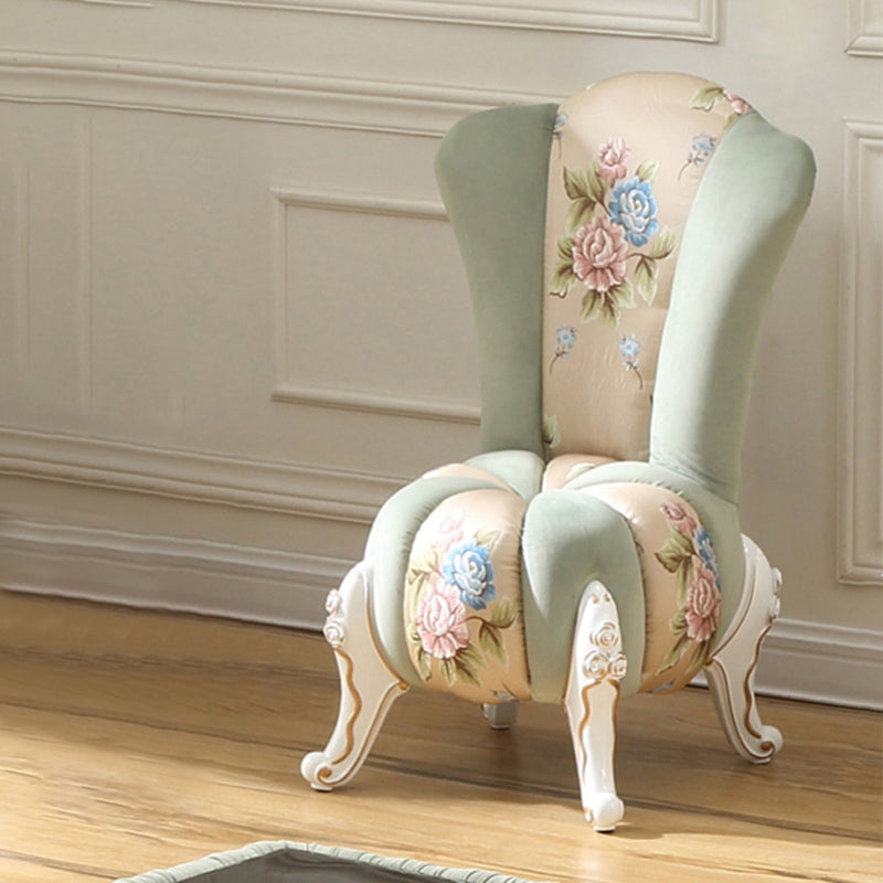 18.11"L x 18.11"W x 38.19"H Velvet Pillow Back Armless Chair Pea Green Clearhalo 'Accent Chairs' 'accent_chairs' 'Chairs & Seating' 'furn' 'furn_accent_chairs' 'Furniture' 'Living Room Furniture' 5484781