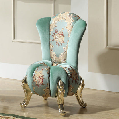 18.11"L x 18.11"W x 38.19"H Velvet Pillow Back Armless Chair Green Clearhalo 'Accent Chairs' 'accent_chairs' 'Chairs & Seating' 'furn' 'furn_accent_chairs' 'Furniture' 'Living Room Furniture' 5484782