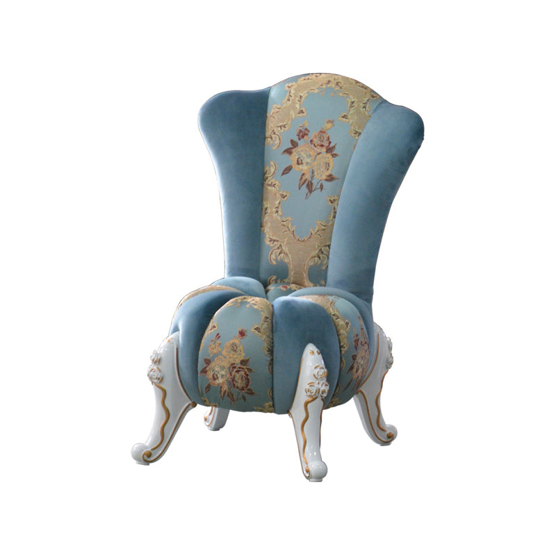 18.11"L x 18.11"W x 38.19"H Velvet Pillow Back Armless Chair Lake Blue Clearhalo 'Accent Chairs' 'accent_chairs' 'Chairs & Seating' 'furn' 'furn_accent_chairs' 'Furniture' 'Living Room Furniture' 5484786