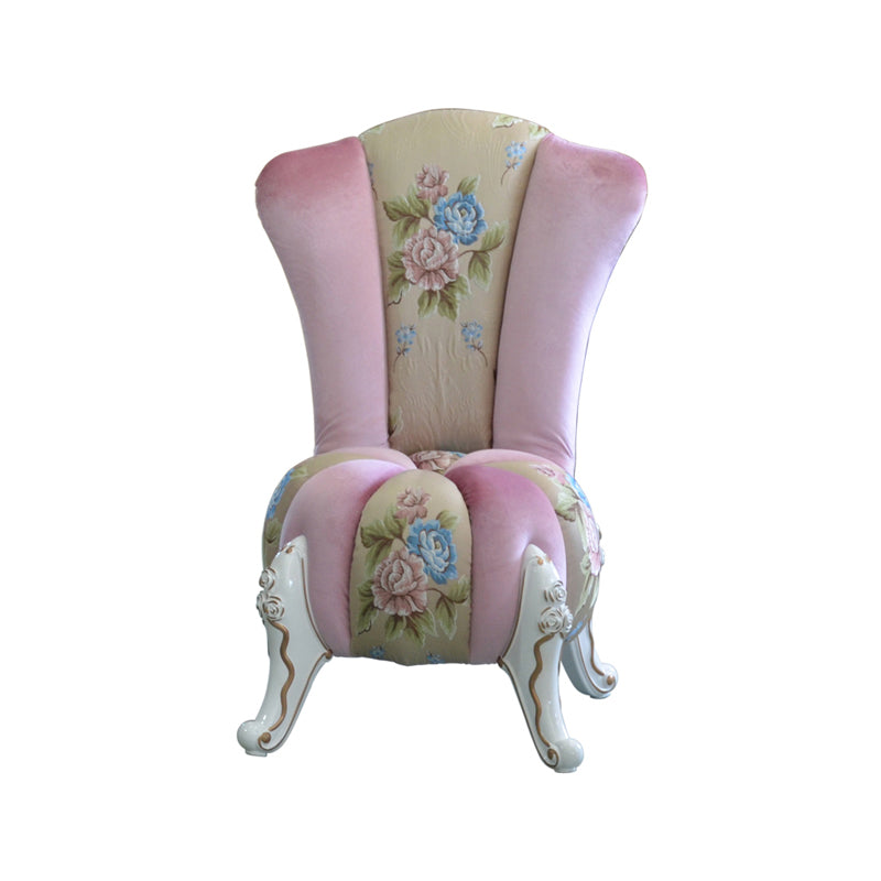 18.11"L x 18.11"W x 38.19"H Velvet Pillow Back Armless Chair Rose Pink Clearhalo 'Accent Chairs' 'accent_chairs' 'Chairs & Seating' 'furn' 'furn_accent_chairs' 'Furniture' 'Living Room Furniture' 5484787