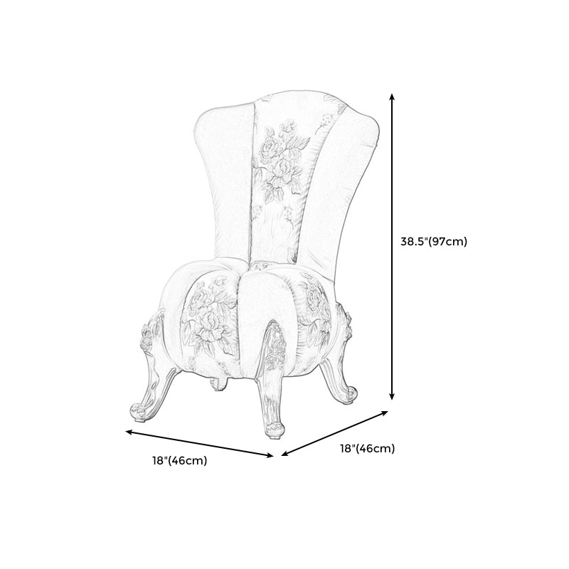 18.11"L x 18.11"W x 38.19"H Velvet Pillow Back Armless Chair Clearhalo 'Accent Chairs' 'accent_chairs' 'Chairs & Seating' 'furn' 'furn_accent_chairs' 'Furniture' 'Living Room Furniture' 5484792