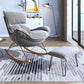Chaise d'accent sans bras moderne Faux Coue et chaise Lounge Velet avec dos haut
